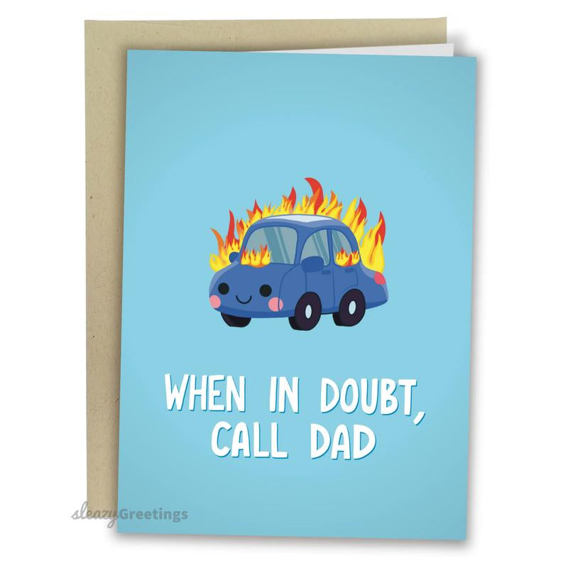 Funny Fathers Day Card - Funny Father'S Day Cards for Dad - 5X7 Inch Individual Greeting Card with Kraft Envelope - Hand-Drawn Designs by Artists