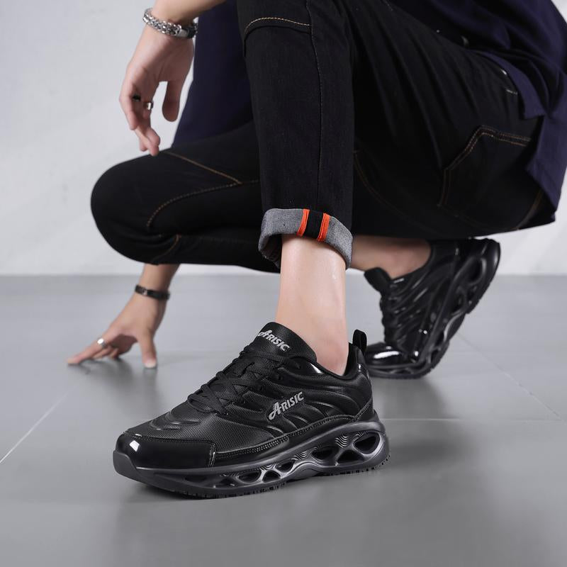 2025 New Men'S Non Slip Work Shoes, Slip Resistant Sneakers for Comfortable Casual Walking, Restaurant Chef Shoes, Breathable Cushioned Running Tennis Footwear