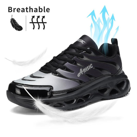 2025 New Men'S Non Slip Work Shoes, Slip Resistant Sneakers for Comfortable Casual Walking, Restaurant Chef Shoes, Breathable Cushioned Running Tennis Footwear