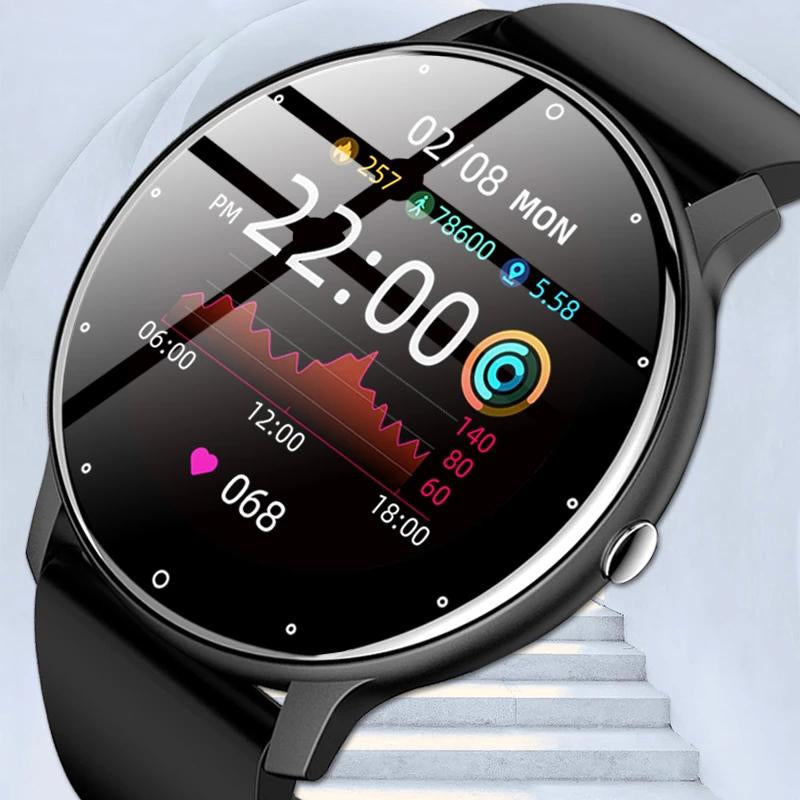 Smart Watch Men Women Bluetooth Call Watch Sports Waterproof Smartwatch Fashion Pink Silicone Couple Smartwatches for Ios Android Wearable Smartphone