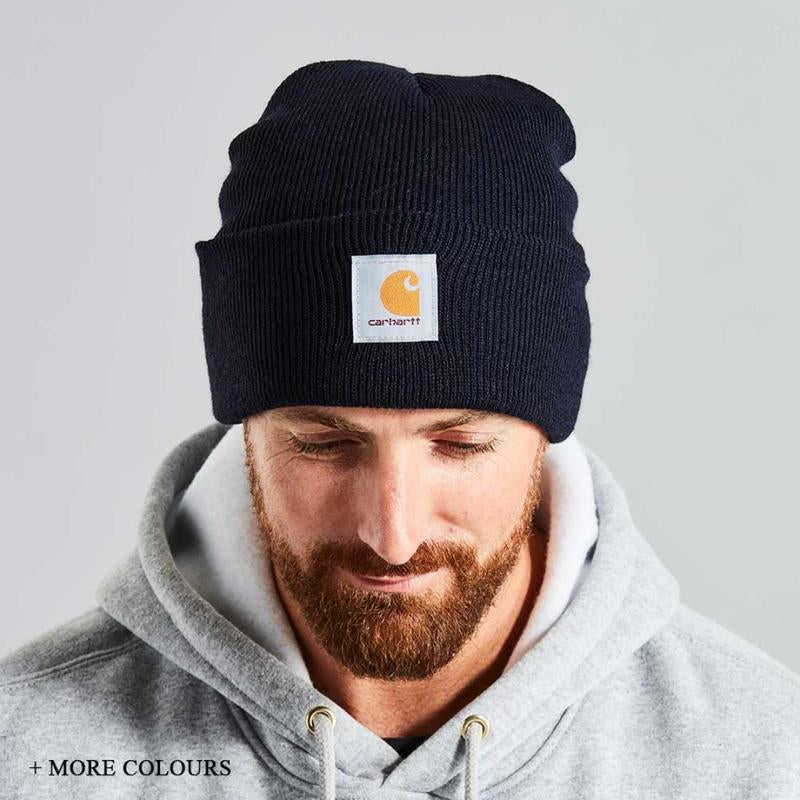 Unisex Knitted Beanie Watch Hat Acrylic Warm Winter Cuffed Ski Skull Cap Gift - Vintage Cotton, US Stock