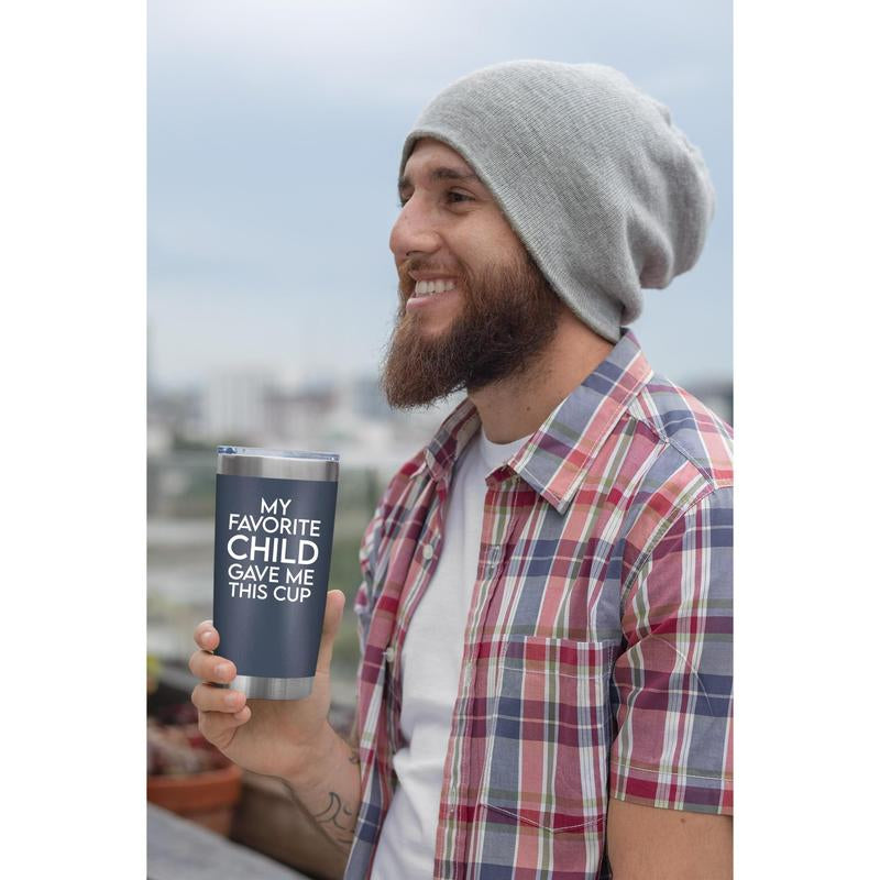 Neweleven Gifts for Dad- Stainless Steel 20 Oz Tumbler Navy