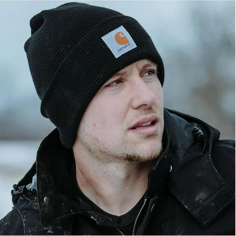 Unisex Knitted Beanie Watch Hat Acrylic Warm Winter Cuffed Ski Skull Cap Gift - Vintage Cotton, US Stock