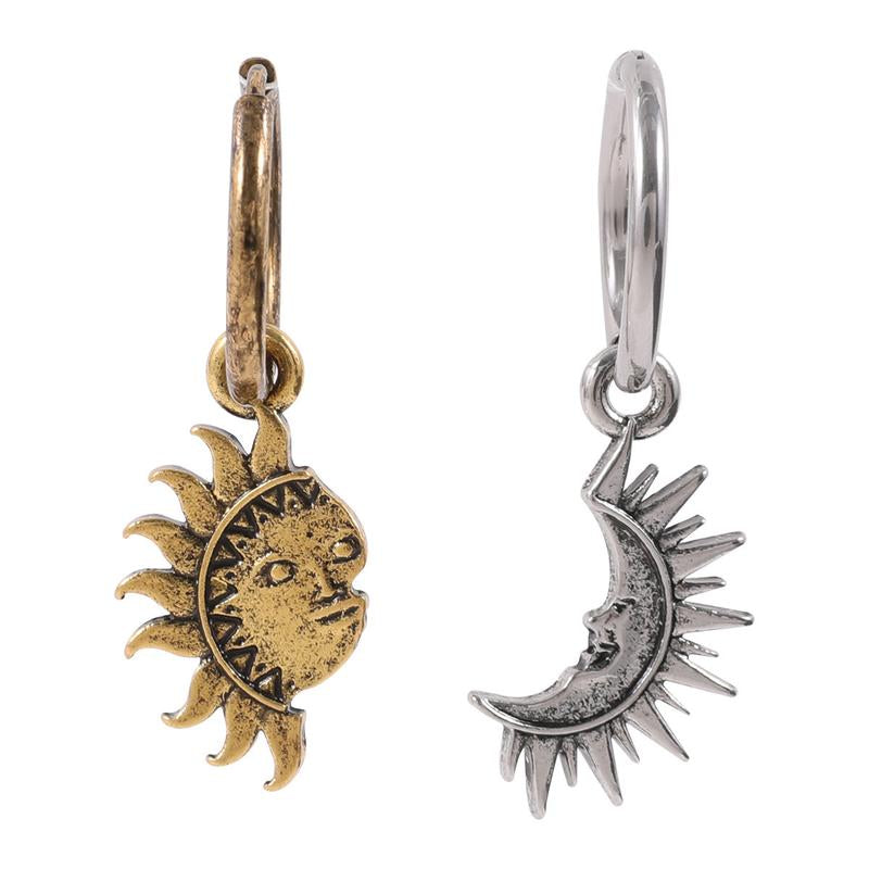 Sun and Moon Asymmetrical Couple Necklace Men and Women Jewelry Brothers Necklace Gift Suitable for Any Scene Party Necklace