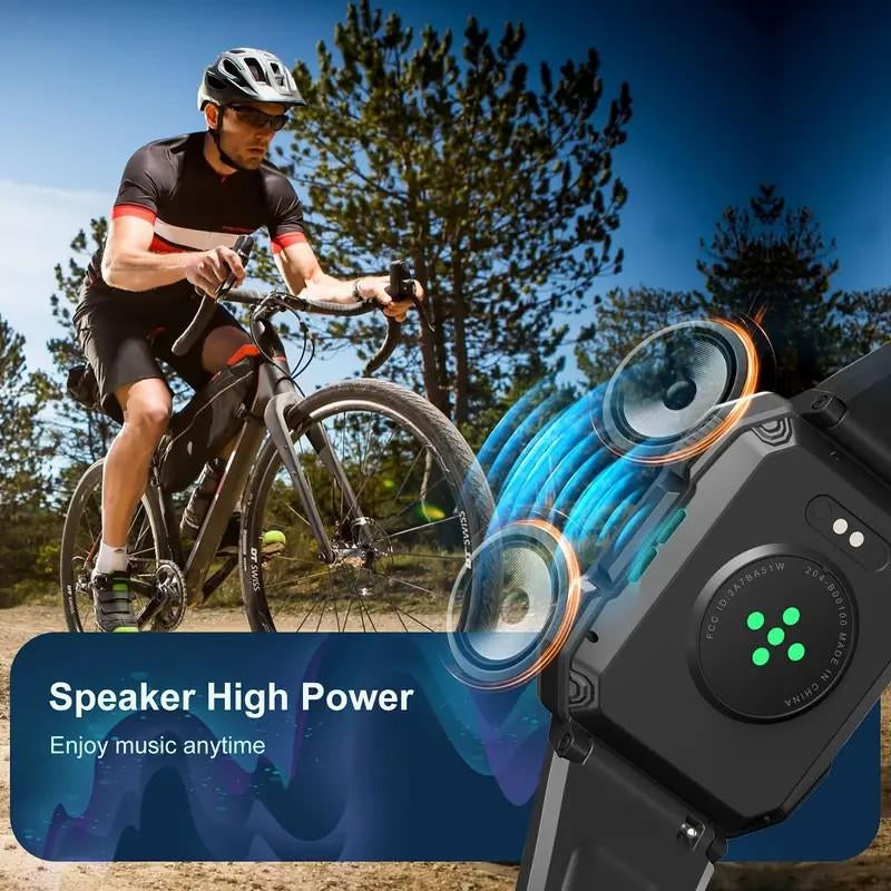 Multifunctional 2.01" Smart Watch for Smartphone, Fashion Digital Watch with LED Light & Outdoor Compass, 900 Mah Ultra-Long Battery Life Sports Waterproof Smart Watch - Blackview