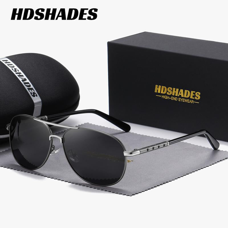 Fathers Day Gift HDSHADES Unisex Retro Versatile Full Frame Sunglasses Camping Sport Polarized Frog Frame Sunglasses UV400