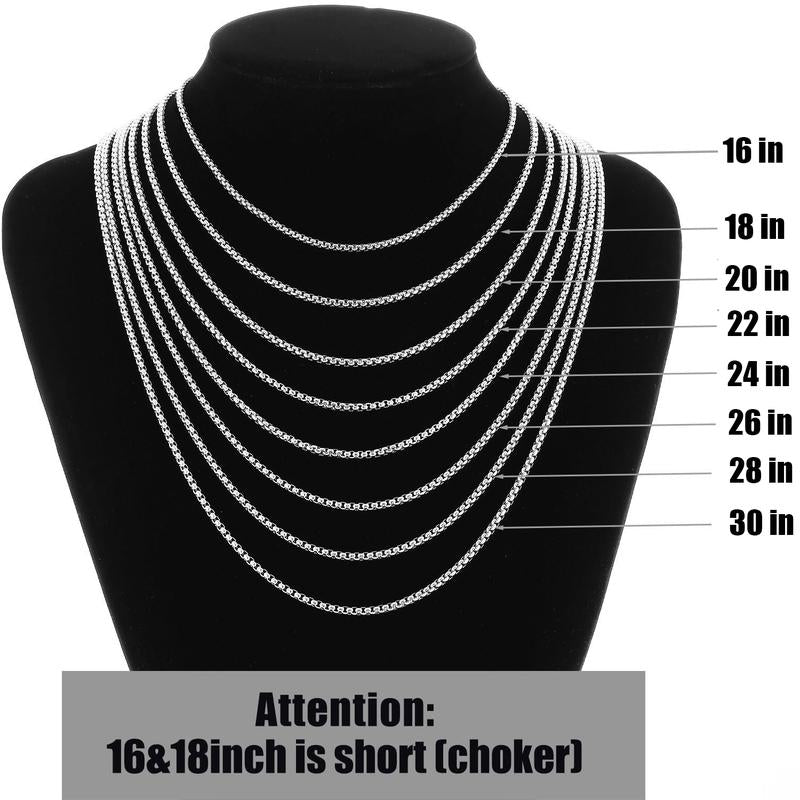【Father'S Day Gift】Stainless Steel Cross Necklace for Men and Women (Unisex), Mens Necklaces with 2.5Mm Cross Chain for Boys