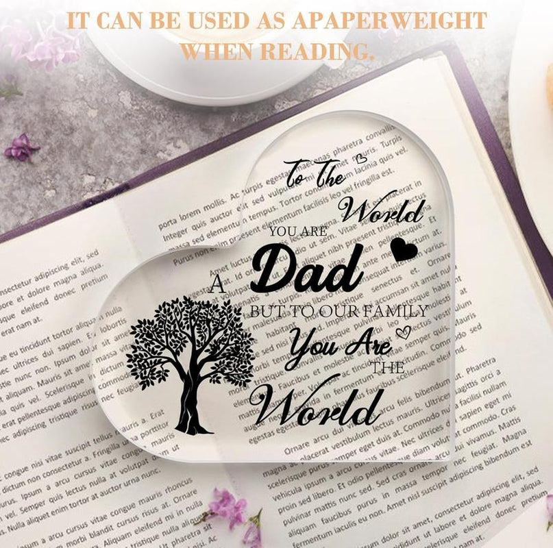Fathers Day Gifts, Dad Birthday Gift, Dad Gifts from Daughter Son, Birthday Gift for Dad, Daddy Gifts, Acrylic Plaque Father Gifts for Birthday Fathers Day Decoration Smooth Ornaments Print