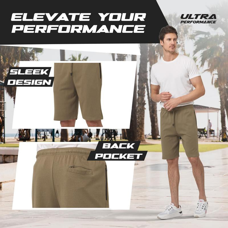 Ultra Performance 3 Pack Mens Shorts Casual Men'S Athletic Short Workout Gym Shorts for Men with Zipper Pockets, Small - 5X