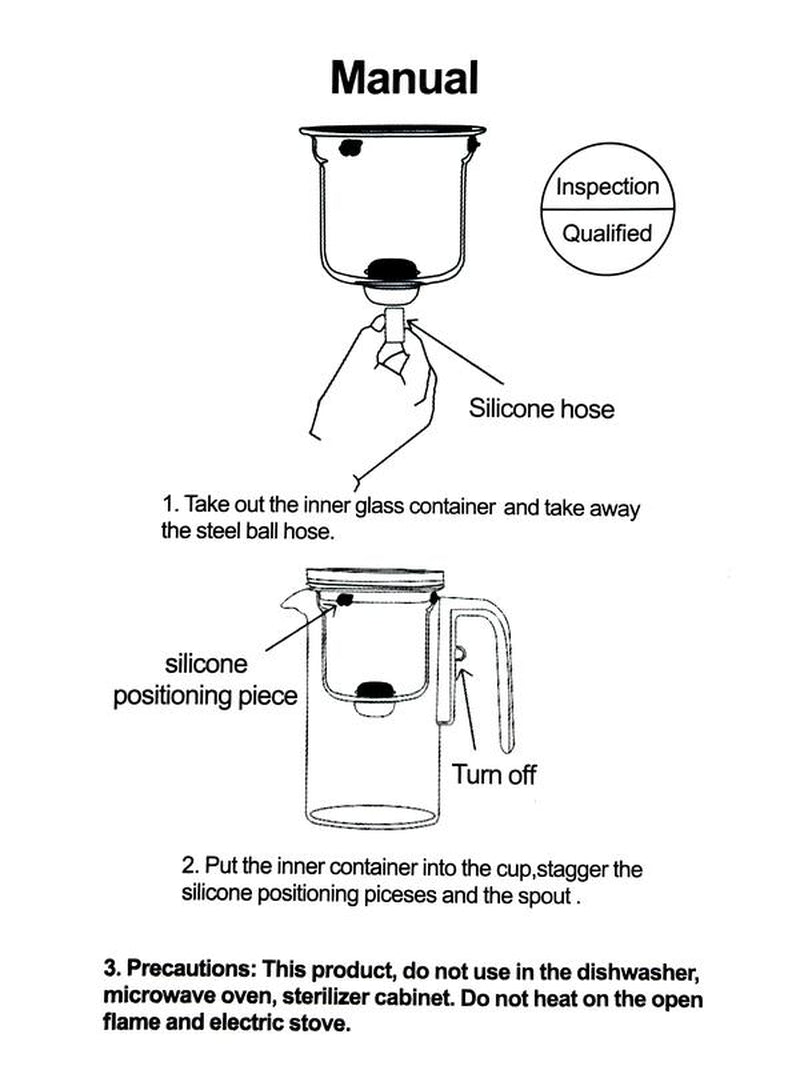 Fathers Day Dad Gifts - Gifts for Dad, Fathers Day Dads Gift from Daughter, Son, Wife - Enchantipot Magic Pot - Separator Pot with Magnet, Inner Biliary Magnet Cup, Enchanted Glass Teapot with Strainer