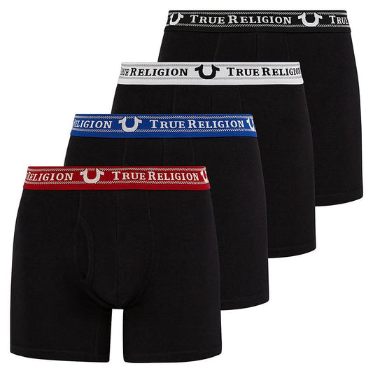 True Religion Mens Boxer Briefs Cotton Stretch Underwear for Men Pack of 4