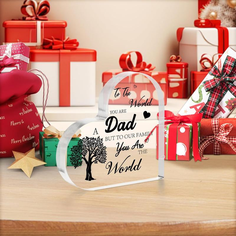 Fathers Day Gifts, Dad Birthday Gift, Dad Gifts from Daughter Son, Birthday Gift for Dad, Daddy Gifts, Acrylic Plaque Father Gifts for Birthday Fathers Day Decoration Smooth Ornaments Print