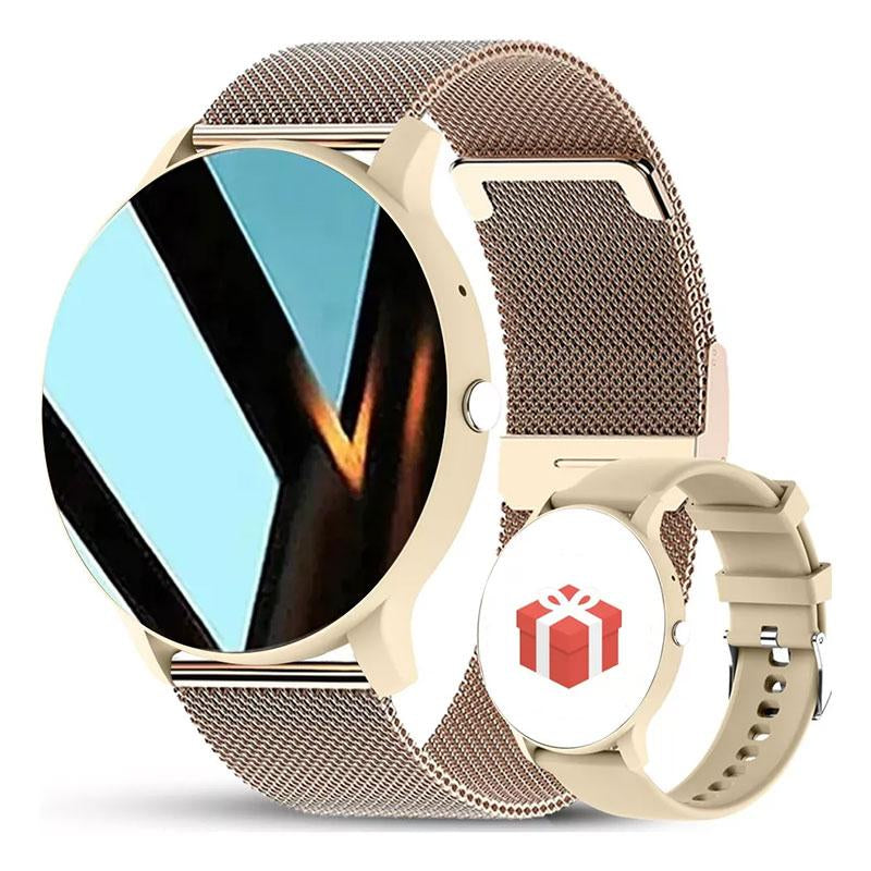 Smart Watch Men Women Bluetooth Call Watch Sports Waterproof Smartwatch Fashion Pink Silicone Couple Smartwatches for Ios Android Wearable Smartphone