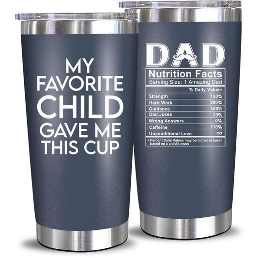 Neweleven Gifts for Dad- Stainless Steel 20 Oz Tumbler Navy