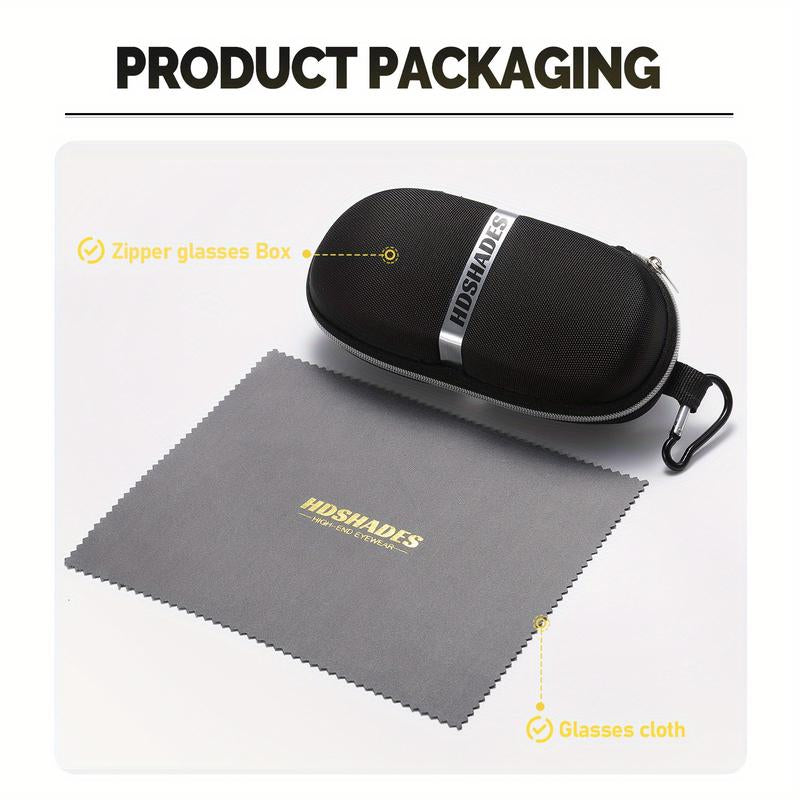 Fathers Day Gift HDSHADES Unisex Retro Versatile Full Frame Sunglasses Camping Sport Polarized Frog Frame Sunglasses UV400
