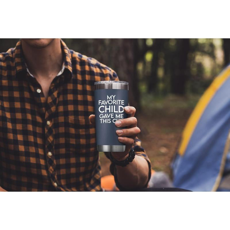 Neweleven Gifts for Dad- Stainless Steel 20 Oz Tumbler Navy