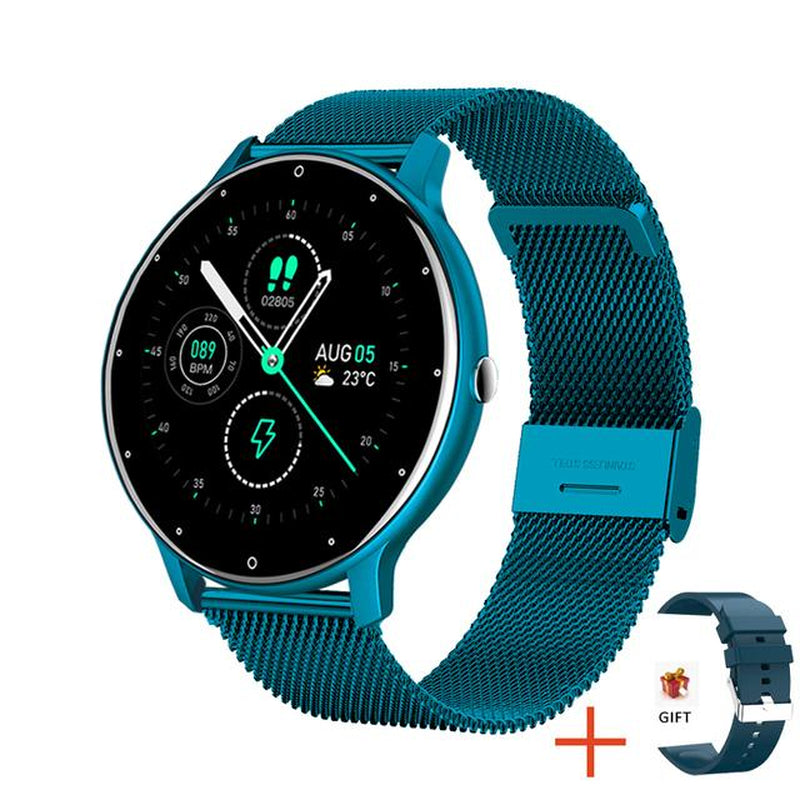 Smart Watch Men Women Bluetooth Call Watch Sports Waterproof Smartwatch Fashion Pink Silicone Couple Smartwatches for Ios Android Wearable Smartphone