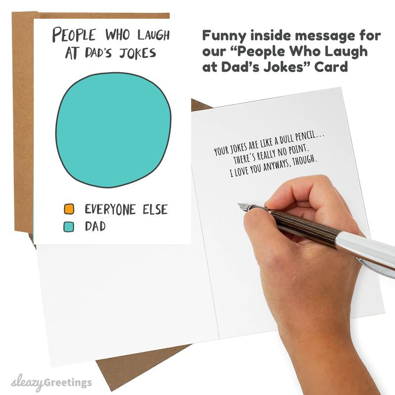 Funny Fathers Day Card - Funny Father'S Day Cards for Dad - 5X7 Inch Individual Greeting Card with Kraft Envelope - Hand-Drawn Designs by Artists