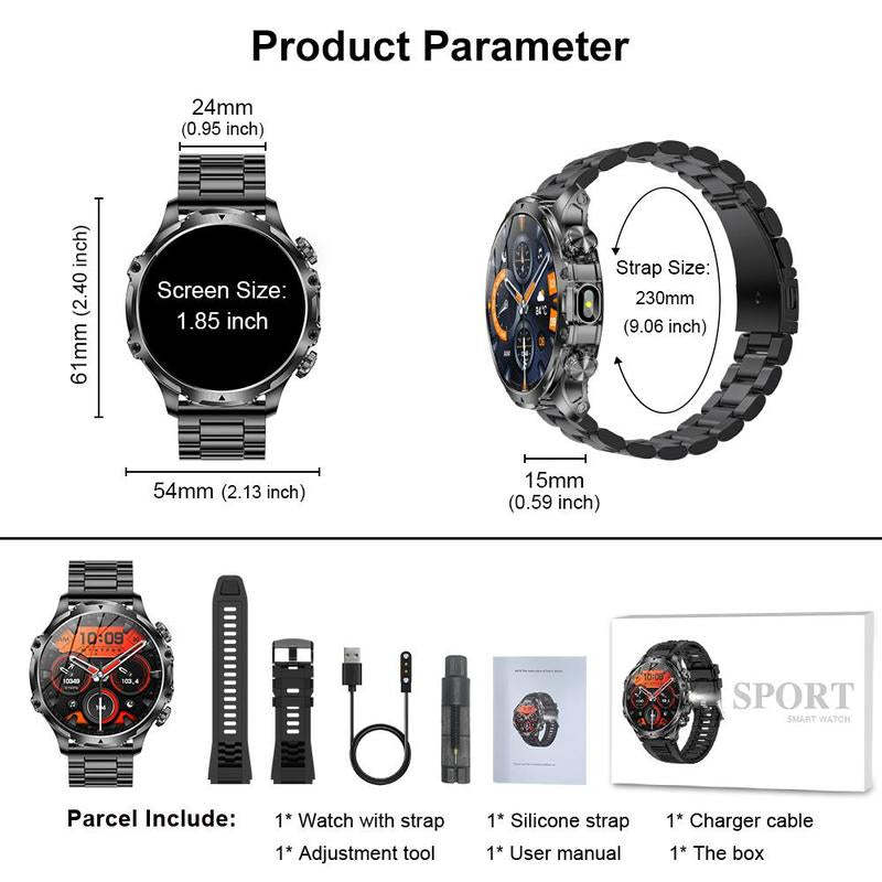 Multifunctional Smart Watch, Fashionable Digital Watch with 1 Spare Silicone Watch Band, Durable Watch with Multiple Sports Modes for Women & Men, Electronic Gadgets, Durability