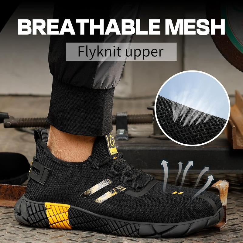 Steel Toe Shoes for Men and Women for Work，Safety Steel Toe Sneakers Lightweight Comfortable for Roofing Indestructible Steel Toe Tennis Shoes