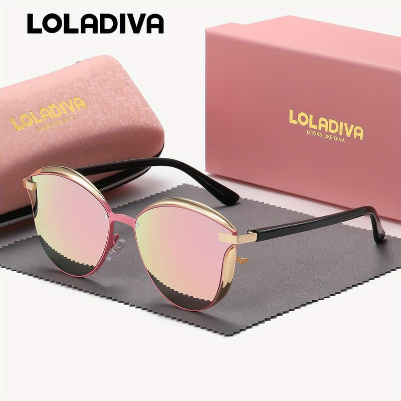Fathers Day Gift Loladiva Unisex Fashion Cat-Eye Frame Polarized Sunglasses for Outdoor Activities Suitable for Fashionable Dressing and Driving UV400