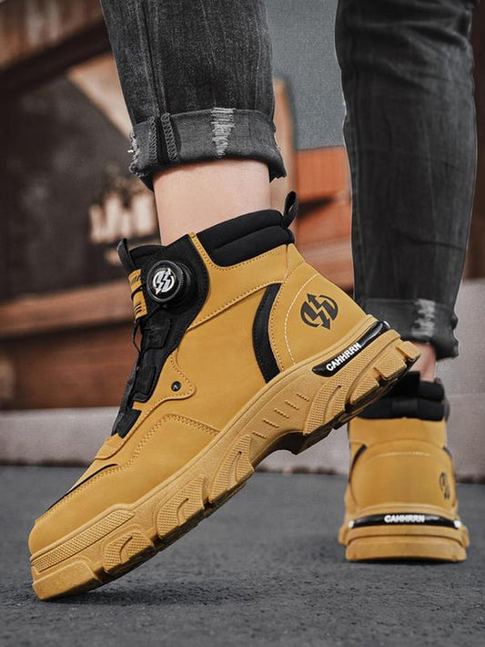 Mens Lace up Hiking Boots, Casual Comfortable Hiking Shoes, Fashionable Non-Slip Outdoor Sports Shoes for Men, Gym Shoes, Best Walking Shoes, Outdoor Sneakers