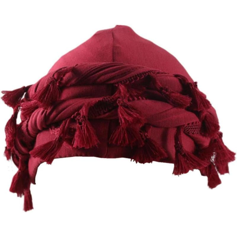 Stylish Vintage Twist Head Wrap for Women and Men Luxurious Satin-Lined Turban Cap with Halo Design Soft Headscarf Beanie Hat