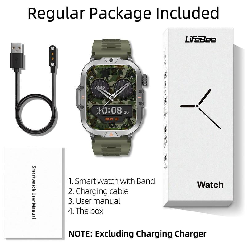 LIFEBEE Multifunctional Smart Watch, Fashionable Digital Watch with Flashlight, Sports Smart Watches for Men & Women Gift