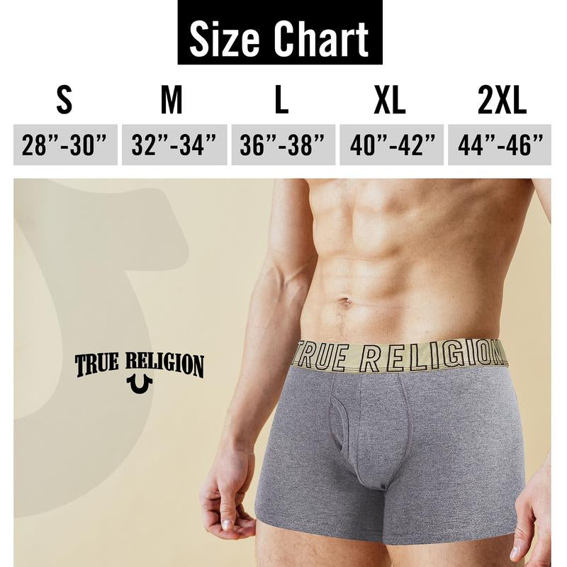 True Religion Mens Boxer Briefs Cotton Stretch Underwear for Men Pack of 4