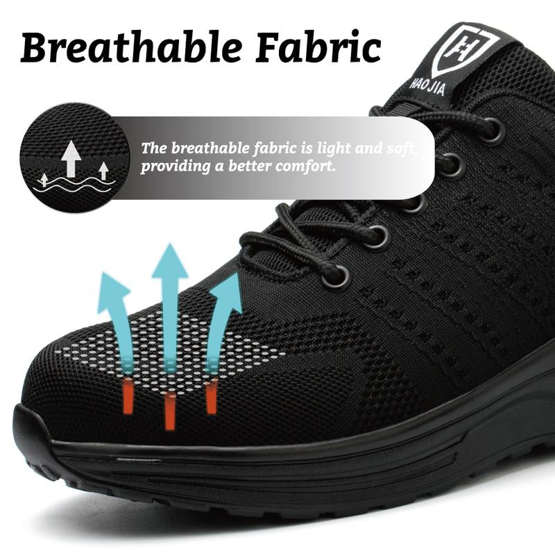 Steel Toe Shoes for Men Women Lightweight Comfortable Work Shoes Indestructible Slip Resistant Safety Shoes with Air Cushion Sneakers Casual Athletic Shoes Non-Slip Safety Sneakers Casual Athletic Shoes Boy Closed Footwear Worker