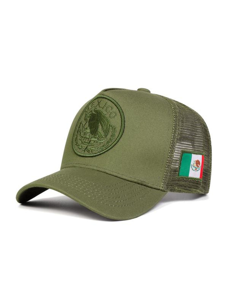 Mexico Flag Design Baseball Cap, Casual Outdoor Sports Hat for Men & Women, Adjustable Sun Protection Cap for Daily Wear