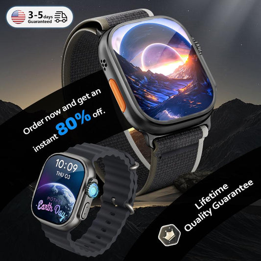 Rugged Smartwatch with 2.01" HD Touch Screen, Bluetooth Calling, 120+ Sports Modes, Waterproof, Long Battery Life, Android & Ios Compatibility - Wearable