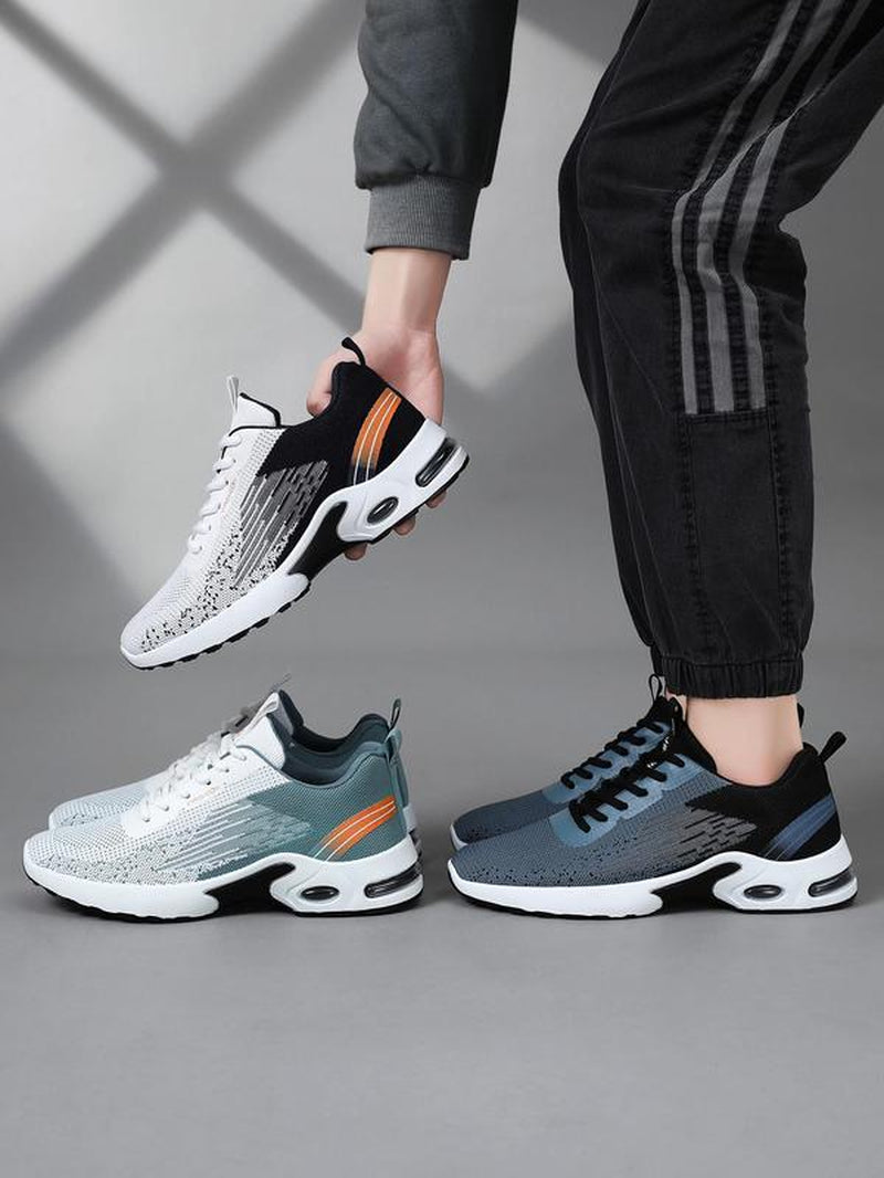 Men'S Ombre Print Lace up Low Top Athletic Shoes, Casual Comfortable Breathable Sports Running Shoes, All-Match Basic Jogging Shoes for Daily Wear, Shoes for Men, Workout Sneakers