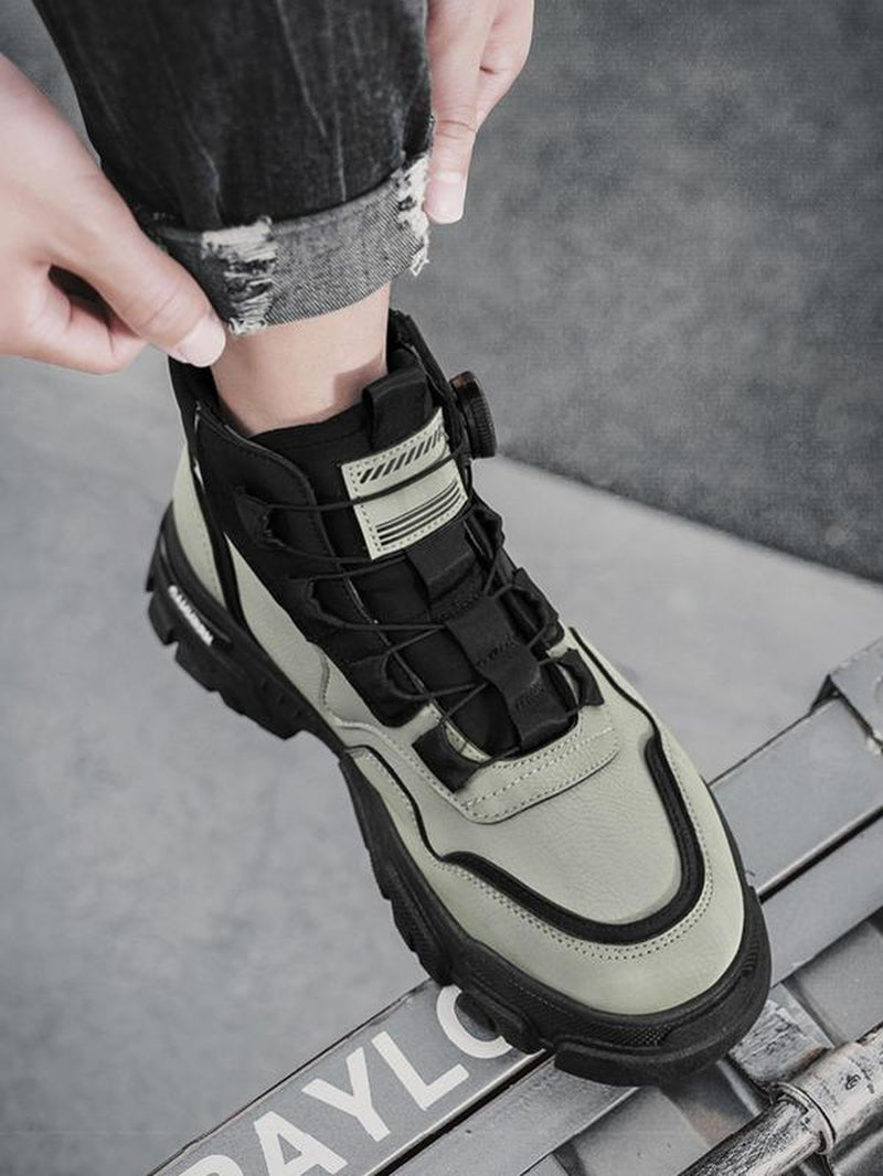 Men'S Lace up Hiking Boots, Casual Comfortable Hiking Shoes, Fashionable Non-Slip Outdoor Sports Shoes for Men, Gym Shoes, Best Walking Shoes, Outdoor Sneakers