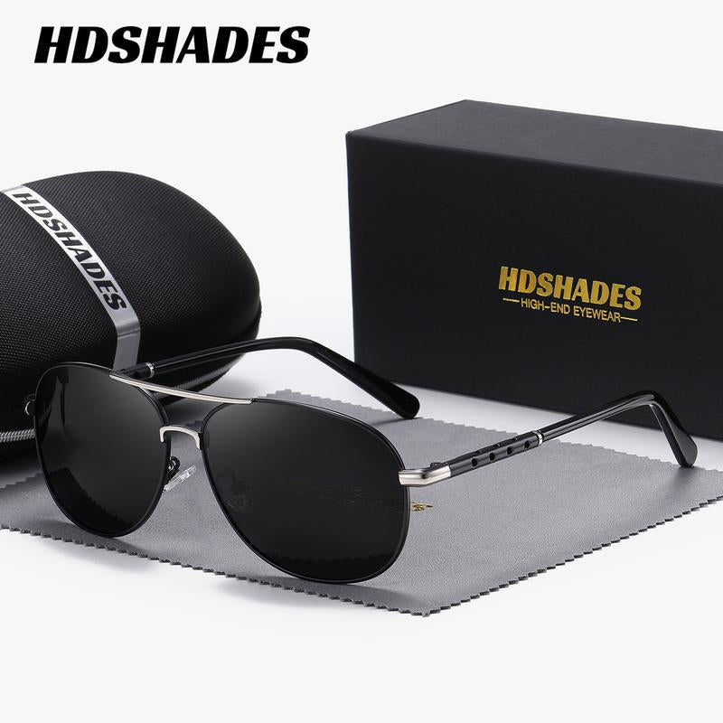 Fathers Day Gift HDSHADES Unisex Retro Versatile Full Frame Sunglasses Camping Sport Polarized Frog Frame Sunglasses UV400