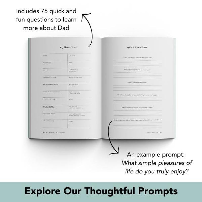 Tell Me Your Life Story, Dad. the Perfect Gift for Dad
