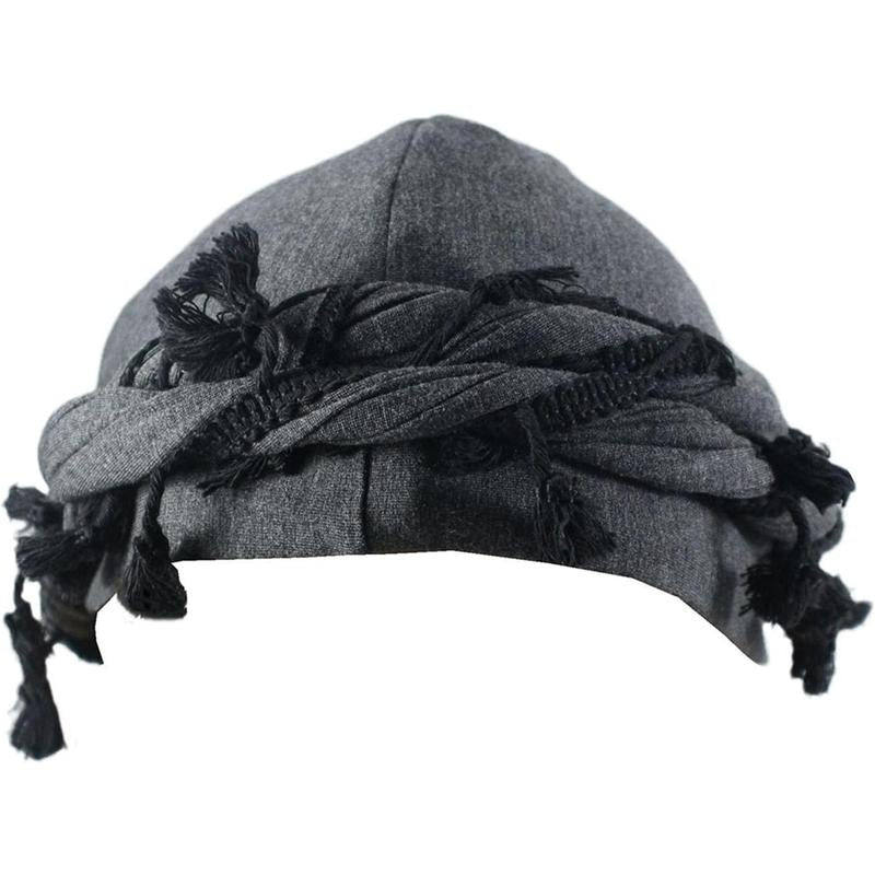 Stylish Vintage Twist Head Wrap for Women and Men Luxurious Satin-Lined Turban Cap with Halo Design Soft Headscarf Beanie Hat