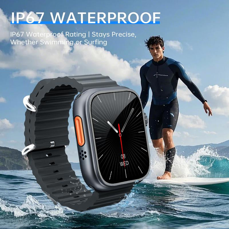 Rugged Smartwatch with 2.01" HD Touch Screen, Bluetooth Calling, 120+ Sports Modes, Waterproof, Long Battery Life, Android & Ios Compatibility - Wearable