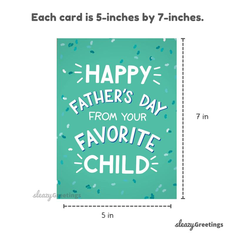 Funny Fathers Day Card - Funny Father'S Day Cards for Dad - 5X7 Inch Individual Greeting Card with Kraft Envelope - Hand-Drawn Designs by Artists
