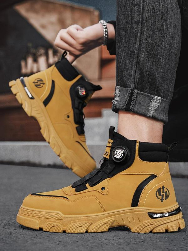 Men'S Lace up Hiking Boots, Casual Comfortable Hiking Shoes, Fashionable Non-Slip Outdoor Sports Shoes for Men, Gym Shoes, Best Walking Shoes, Outdoor Sneakers