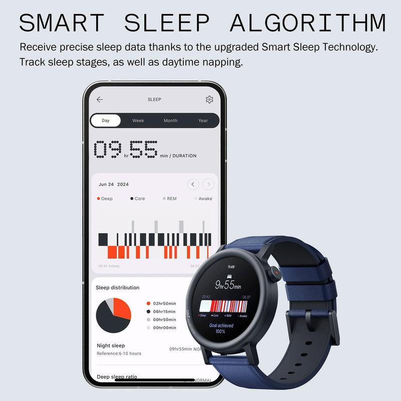 「CMF Watch Pro 2」 Smartwatch for Men and Women, Automatic Fitness Tracker with Heart Rate and Spo₂ Monitoring, 120 Sports Models, Bluetooth Calls with AI Noise Reduction Microphone, Portable Phone Functionality, Recceding Design, IP68 Waterproof GPS
