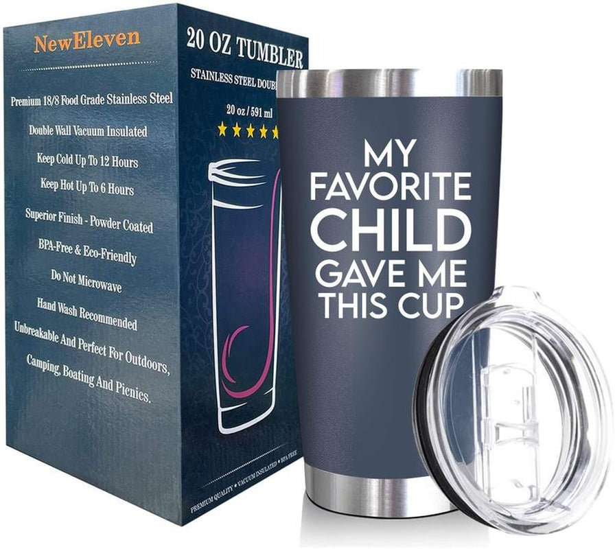 Neweleven Gifts for Dad- Stainless Steel 20 Oz Tumbler Navy