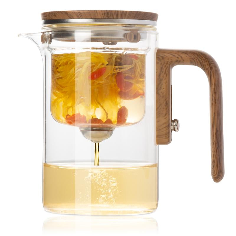 Fathers Day Dad Gifts - Gifts for Dad, Fathers Day Dads Gift from Daughter, Son, Wife - Enchantipot Magic Pot - Separator Pot with Magnet, Inner Biliary Magnet Cup, Enchanted Glass Teapot with Strainer