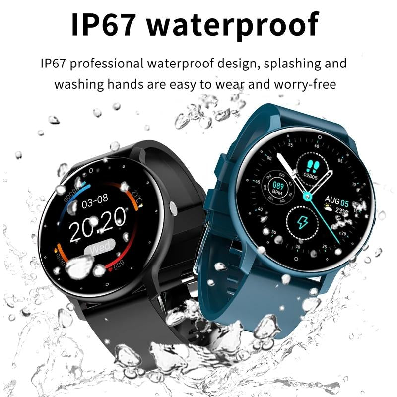 Smart Watch Men Women Bluetooth Call Watch Sports Waterproof Smartwatch Fashion Pink Silicone Couple Smartwatches for Ios Android Wearable Smartphone