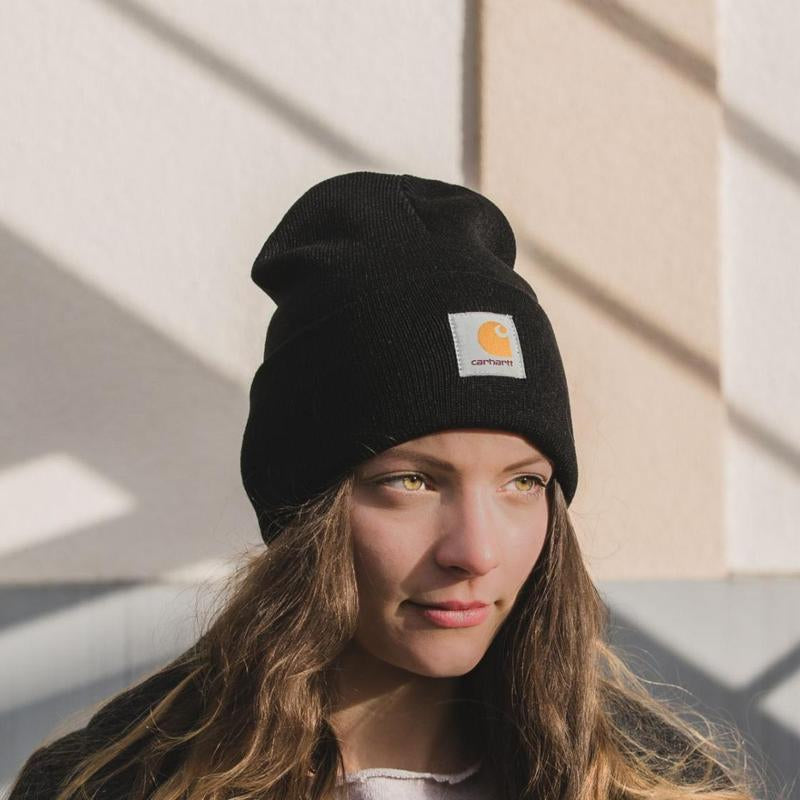 Unisex Knitted Beanie Watch Hat Acrylic Warm Winter Cuffed Ski Skull Cap Gift - Vintage Cotton, US Stock