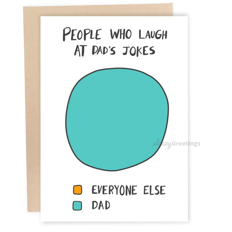 Funny Fathers Day Card - Funny Father'S Day Cards for Dad - 5X7 Inch Individual Greeting Card with Kraft Envelope - Hand-Drawn Designs by Artists