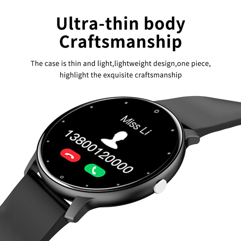 Smart Watch Men Women Bluetooth Call Watch Sports Waterproof Smartwatch Fashion Pink Silicone Couple Smartwatches for Ios Android Wearable Smartphone