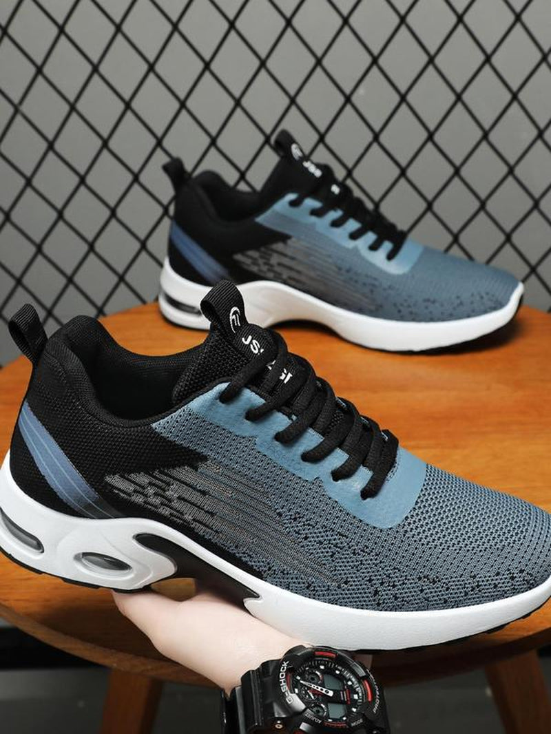 Men'S Ombre Print Lace up Low Top Athletic Shoes, Casual Comfortable Breathable Sports Running Shoes, All-Match Basic Jogging Shoes for Daily Wear, Shoes for Men, Workout Sneakers