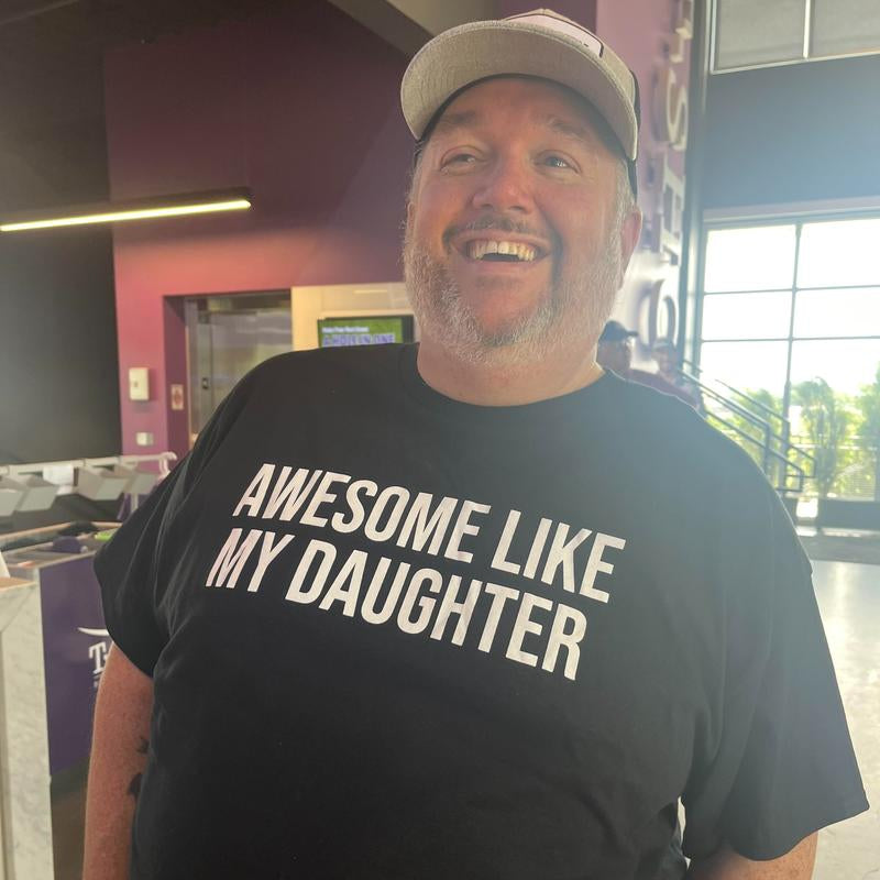 Funny Shirt for Men Awesome like My Daughter Fathers Dad Gift - Gift from Daughter to Dad - Husband Gift - Funny Dad Shirt