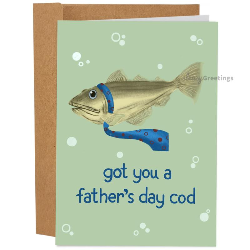Funny Fathers Day Card - Funny Father'S Day Cards for Dad - 5X7 Inch Individual Greeting Card with Kraft Envelope - Hand-Drawn Designs by Artists